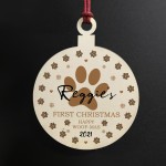 Dog Puppy 1st Christmas Decoration Personalised Dog Lover Gift