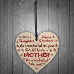 Funny Christmas Gift For Daughter From Mum Wood Heart Joke Gift