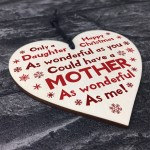 Funny Christmas Gift For Daughter From Mum Wood Heart Joke Gift