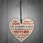 Funny Christmas Gift For Son From Mum Wood Heart Joke Gift
