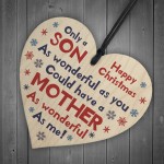 Funny Christmas Gift For Son From Mum Wood Heart Joke Gift