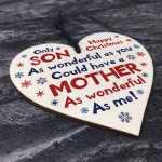 Funny Christmas Gift For Son From Mum Wood Heart Joke Gift