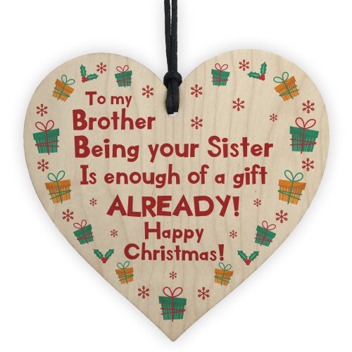 Funny Brother Gift From Sister Novelty Christmas Brother Gift