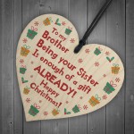 Funny Brother Gift From Sister Novelty Christmas Brother Gift