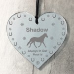 Horse Christmas Memorial Bauble Engraved Heart Horse Lover Gift