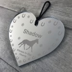 Horse Christmas Memorial Bauble Engraved Heart Horse Lover Gift