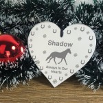 Horse Christmas Memorial Bauble Engraved Heart Horse Lover Gift