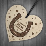 Horse 1st Christmas Gift Heart Personalised Christmas Decoration