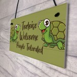 Funny Tortoise Sign For Home Turtle Sign Pet Gift Hanging Sign