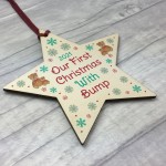 Our First Christmas With Bump 2021 Hanging Star Bauble