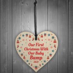 Our First Christmas With Bump Bauble New Baby Gift