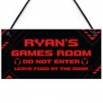 Personalised Games Room Sign For Son Brother Christmas Birthday 