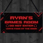 Personalised Games Room Sign For Son Brother Christmas Birthday 