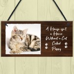 Personalised Photo Cat Sign Home Decor Cat Lover Gift For Family