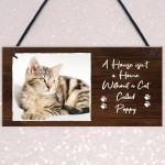 Personalised Photo Cat Sign Home Decor Cat Lover Gift For Family