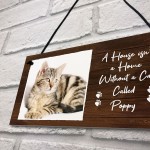 Personalised Photo Cat Sign Home Decor Cat Lover Gift For Family