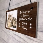 Personalised Photo Cat Sign Home Decor Cat Lover Gift For Family