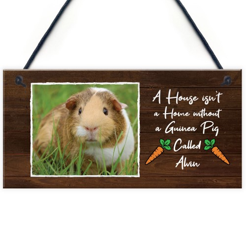 Personalised Photo Guinea Pig Sign Home Decor Guinea Pig Lover