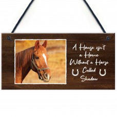 Personalised Photo Horse Sign Home Decor Horse Lover Gift