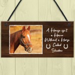 Personalised Photo Horse Sign Home Decor Horse Lover Gift