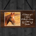 Personalised Photo Horse Sign Home Decor Horse Lover Gift