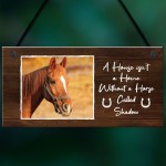 Personalised Photo Horse Sign Home Decor Horse Lover Gift
