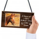 Personalised Photo Horse Sign Home Decor Horse Lover Gift