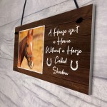 Personalised Photo Horse Sign Home Decor Horse Lover Gift