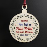 Personalised Memorial Christmas Decoration For Cat Dog Wood