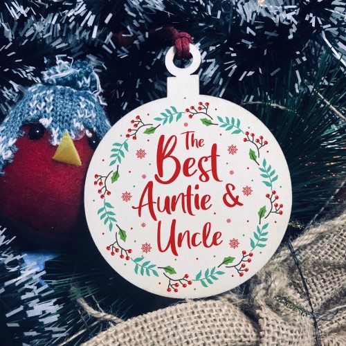 Auntie And Uncle Christmas Gift Hanging Decoration Novelty Gift 