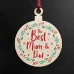 Mum And Dad Christmas Gift Hanging Decoration Novelty Gift