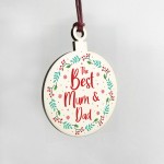 Mum And Dad Christmas Gift Hanging Decoration Novelty Gift