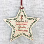 A Christmas Wish Wood Star Christmas Eve Box Stocking Filler