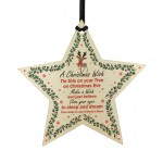 A Christmas Wish Wood Star Christmas Eve Box Stocking Filler