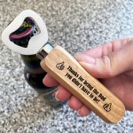 Perfect Steodad Gift For Christmas Birthday Wood Bottle Opener