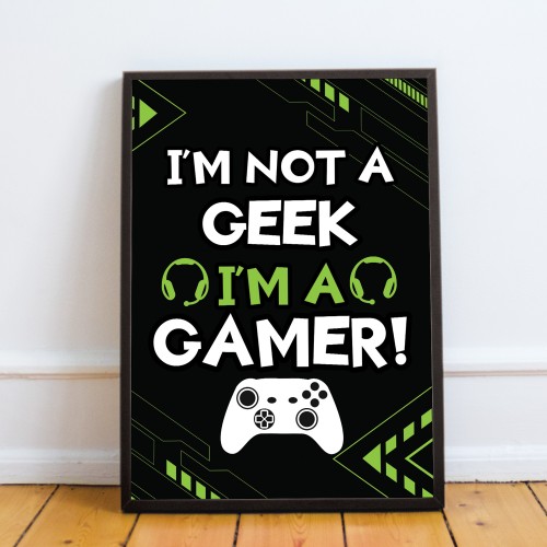 Gaming Framed Prints Boys Bedroom Posters Xbox Inspired Gamer