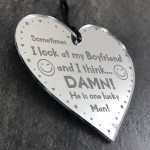 Funny Boyfriend Gift For Christmas Birthday Engraved Heart Joke