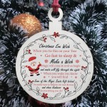 Christmas Eve Wish Gift Wood Bauble Tree Decoration Dsughter Son