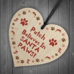 Personalised Dog Christmas Bauble 1st Wood Decoration Believes
