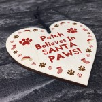 Personalised Dog Christmas Bauble 1st Wood Decoration Believes