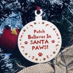 Dog Puppys 1st Christmas Bauble Personalised Decoration Believes