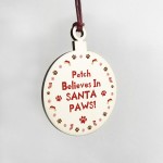 Dog Puppys 1st Christmas Bauble Personalised Decoration Believes