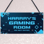Gaming Room Gamer Sign Novelty Christmas Birthday Gift For Son