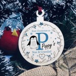 First Christmas As Nan And Grandad Personalised Christmas Bauble