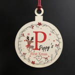 Personalised First Xmas Decoration For Baby Daughter Son