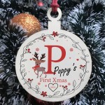 Personalised First Xmas Decoration For Baby Daughter Son