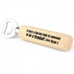 Novelty Step Dad Gift Wood Bottle Opener Birthday Christmas Gift