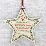 Christmas Eve Wish Wood Star Christmas Eve Box Stocking Filler 