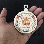 Caravan Lover Gift Personalised Christmas Tree Decoration