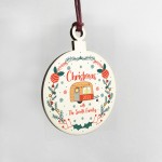 Caravan Christmas Decoration Wooden Personalised Family Gift